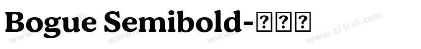 Bogue Semibold字体转换